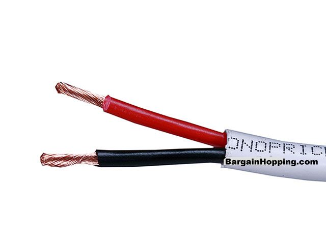 18AWG CL2 Rated 2-Conductor Loud Speaker Cable - 100ft (For In-W - Click Image to Close